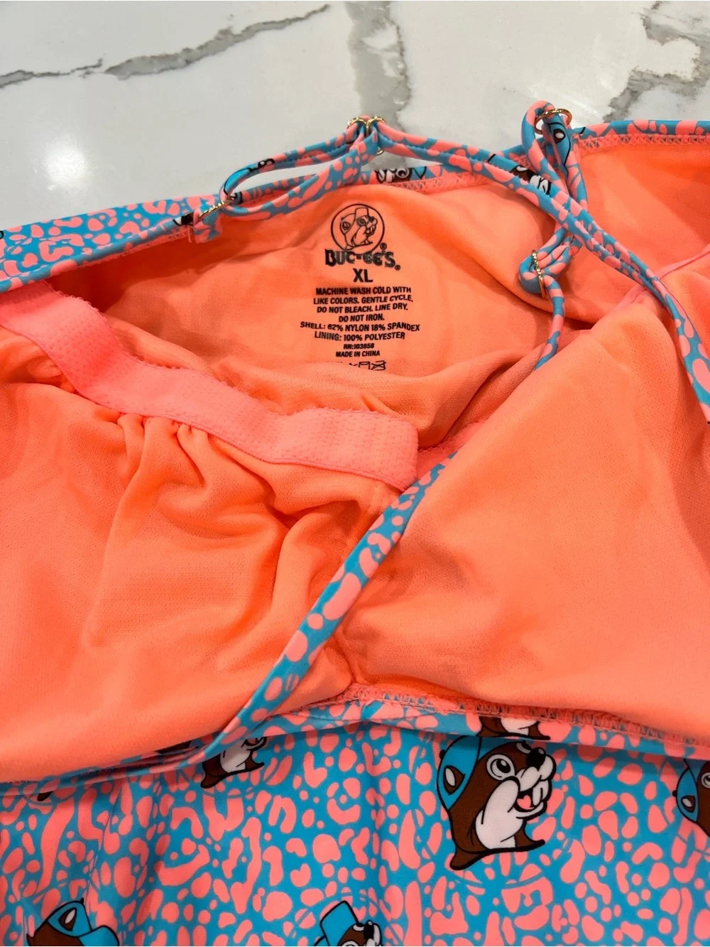 NWT Buc-ee's brand swimsuit one piece leopard print SZ XL